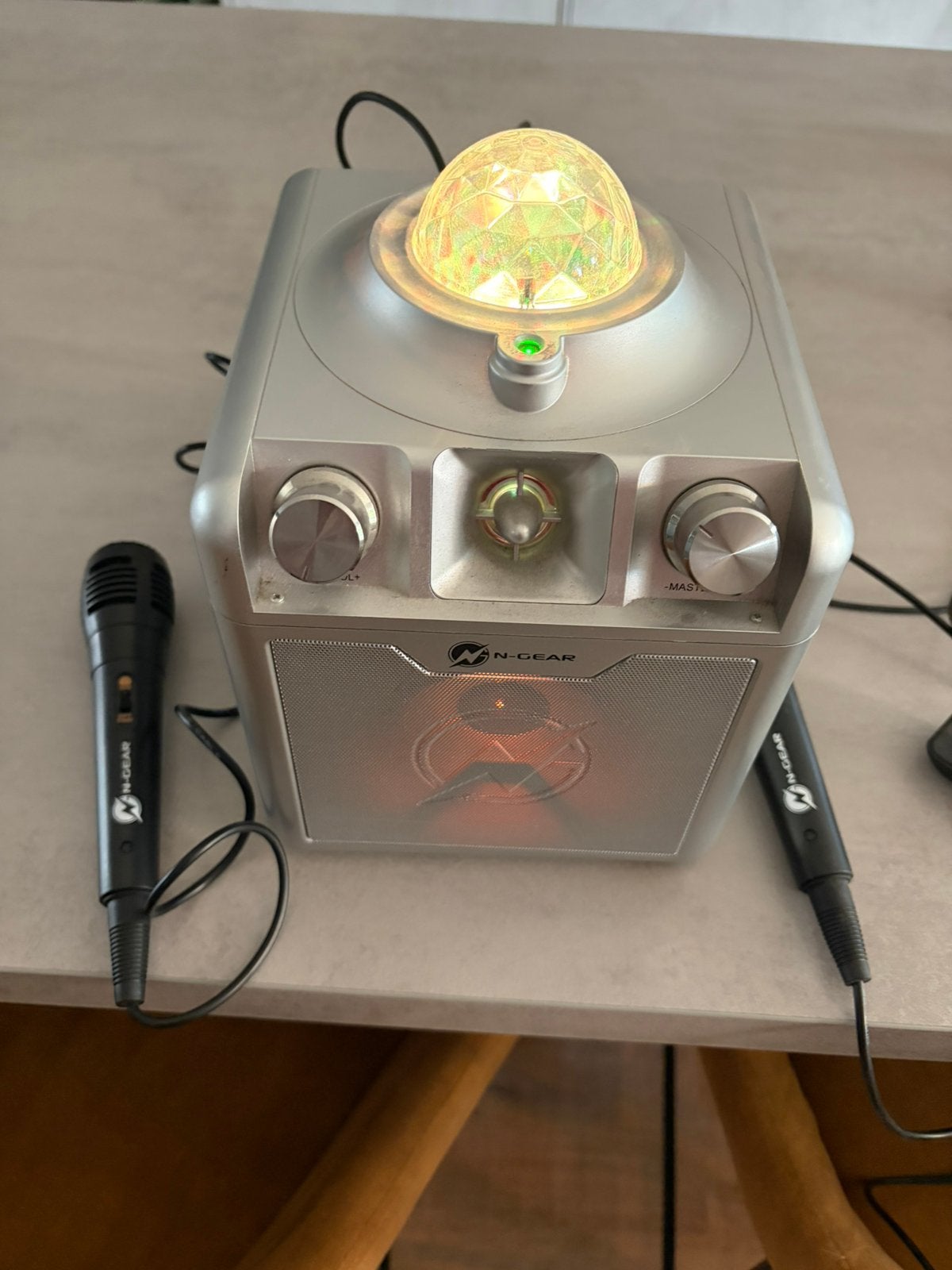 Speaker N-gear disco star 710, Ophalen of Verzenden, Zo goed als nieuw, Complete set