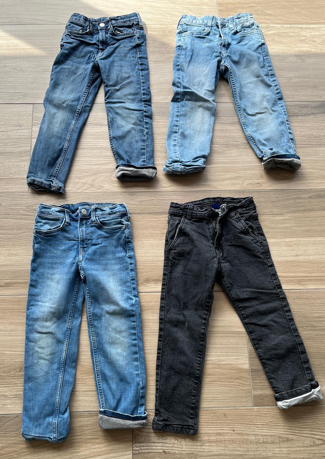 4x Spijkerbroek gevoerd, jongen, maat 116, Ophalen of Verzenden