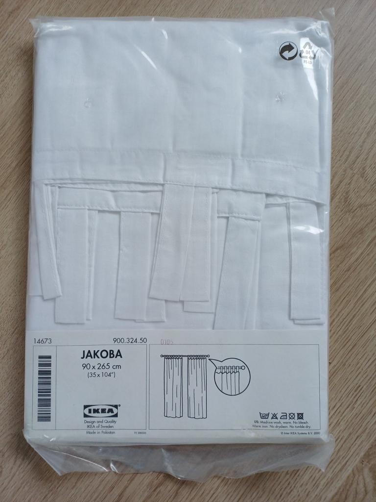 IKEA Jakoba Gordijn - nieuw in verpakking, Ophalen of Verzenden, Nieuw, Wit, 200 cm of meer