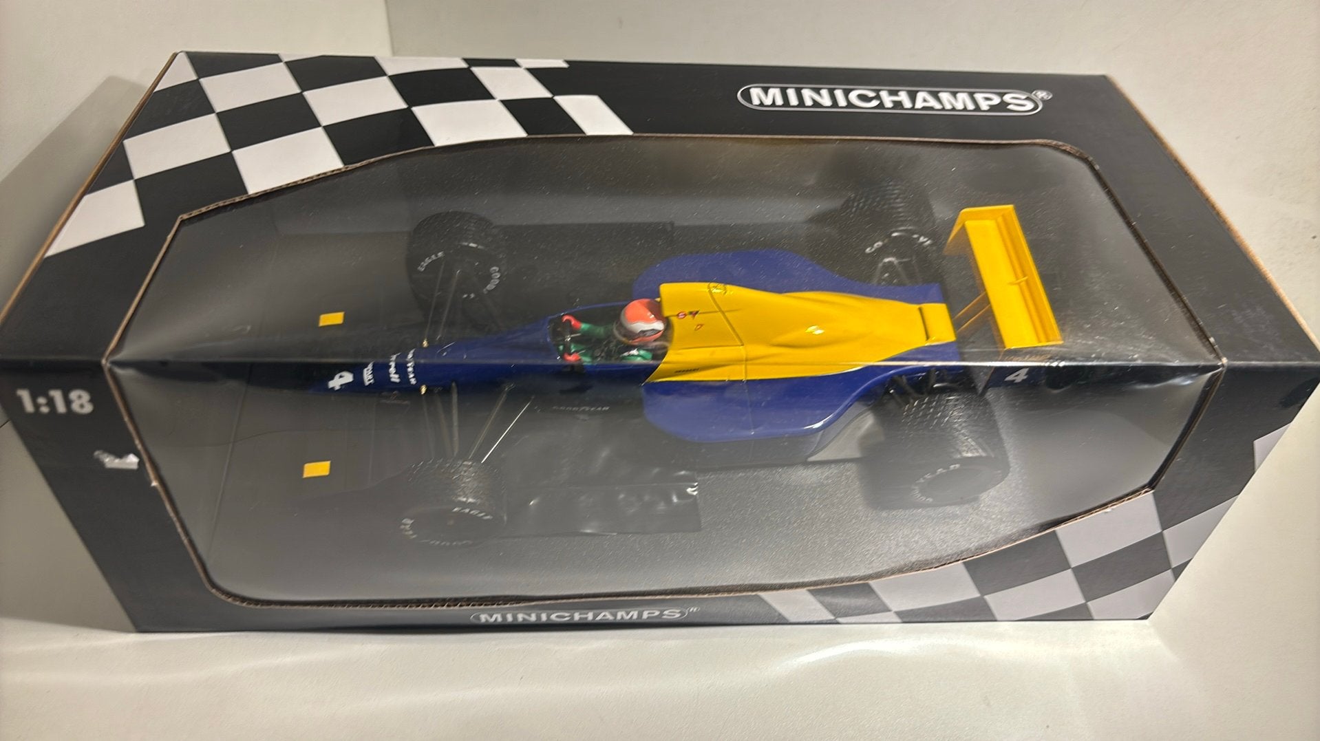 F1 Tyrrell ford 018 j.herbert Belgian 1989 minichamps 1.18, Ophalen of Verzenden, A, A, A