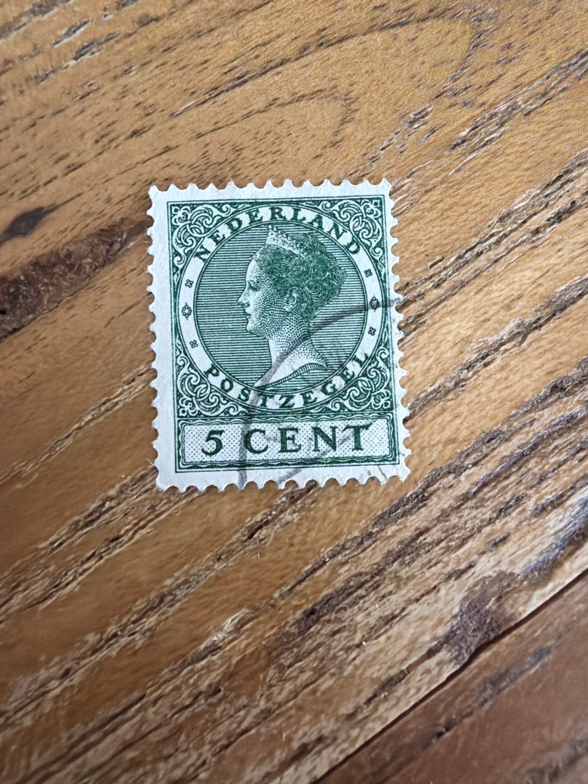 Nederlandse postzegel 5 cent Koningin Wilhelmina, Ophalen of Verzenden, T/m 1940, Gestempeld