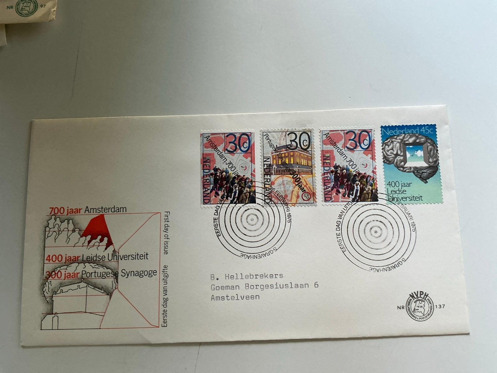 Eerste Dag Envelop 1975 - 700 jaar Amsterdam, Postzegels en Munten, Postzegels | Eerstedagenveloppen, Ophalen of Verzenden, Onbeschreven