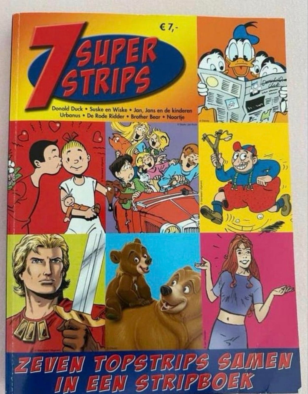 7 Super Strips: Donald Duck, Suske en Wiske, Urbanus e.a., Meerdere stripboeken, Ophalen of Verzenden, Gelezen