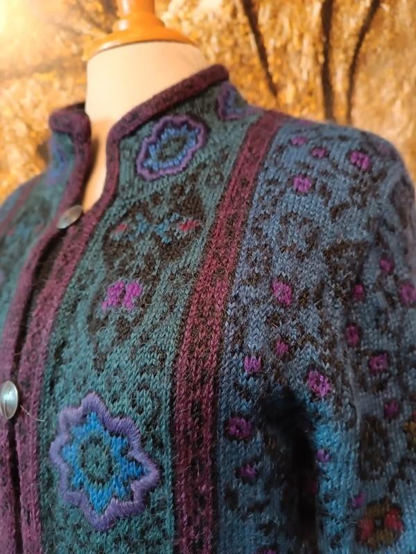 💖Prachtig Arana vest/jasje 100% Alpaca intarsia  L, ARANA, Maat 42/44 (L), Zo goed als nieuw, Verzenden