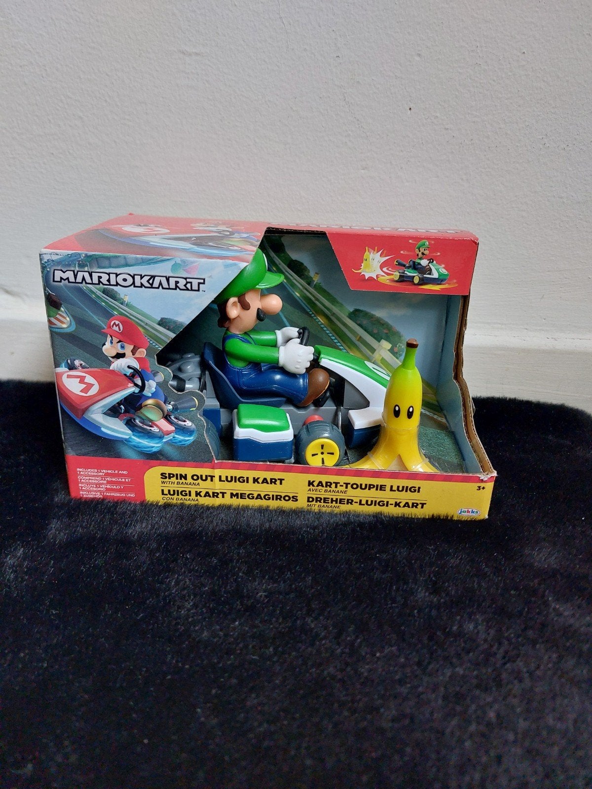 Mario Kart Luigi Spin Out Kart met Banaan Speelset, Ophalen of Verzenden, Nieuw