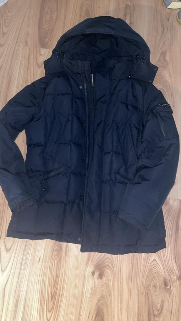 Woolrich Blizzard Parka - Donkerblauw - Maat XL, Ophalen of Verzenden, Zo goed als nieuw, Maat 56/58 (XL), Blauw