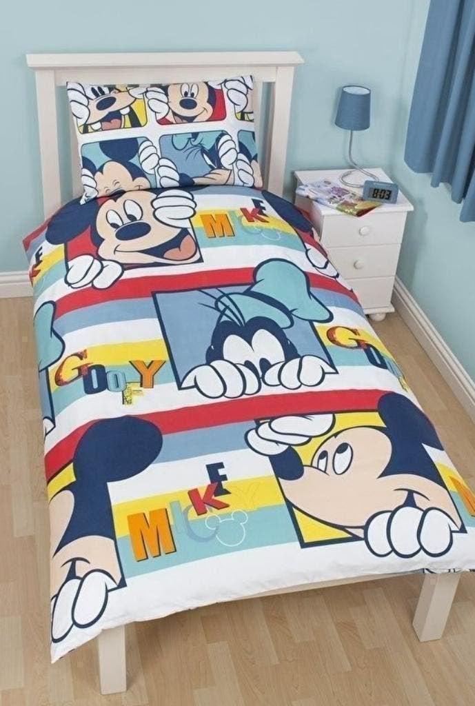 Mickey Mouse Dekbedovertrek Cartoon 135 x 200 - AANBIEDING, Dekbedovertrek, Nieuw, Ophalen of Verzenden, Roze