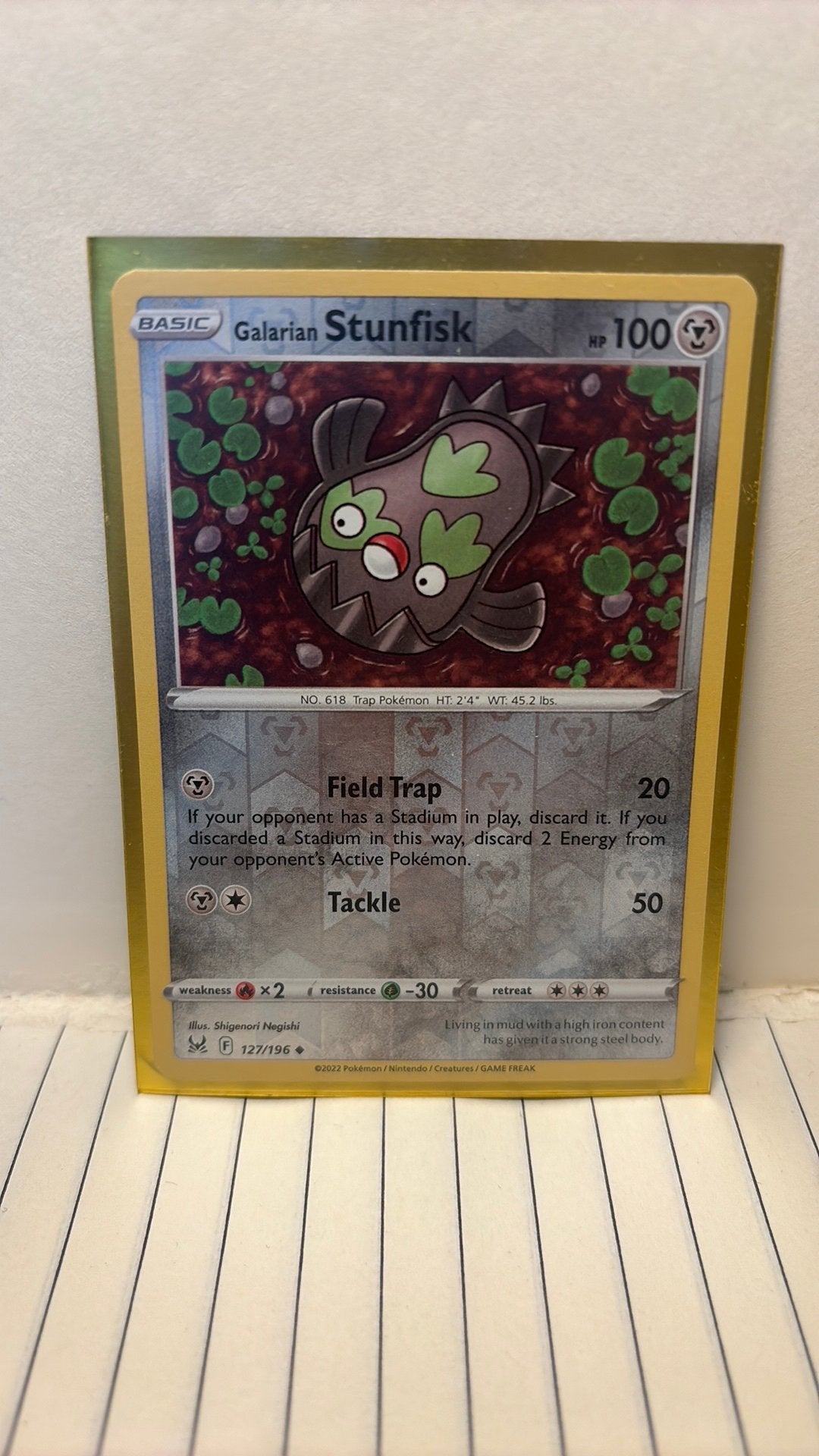Galarian Stunfisk 127/196 Lost Origin reverse holo pokemon, Verzenden, Nieuw