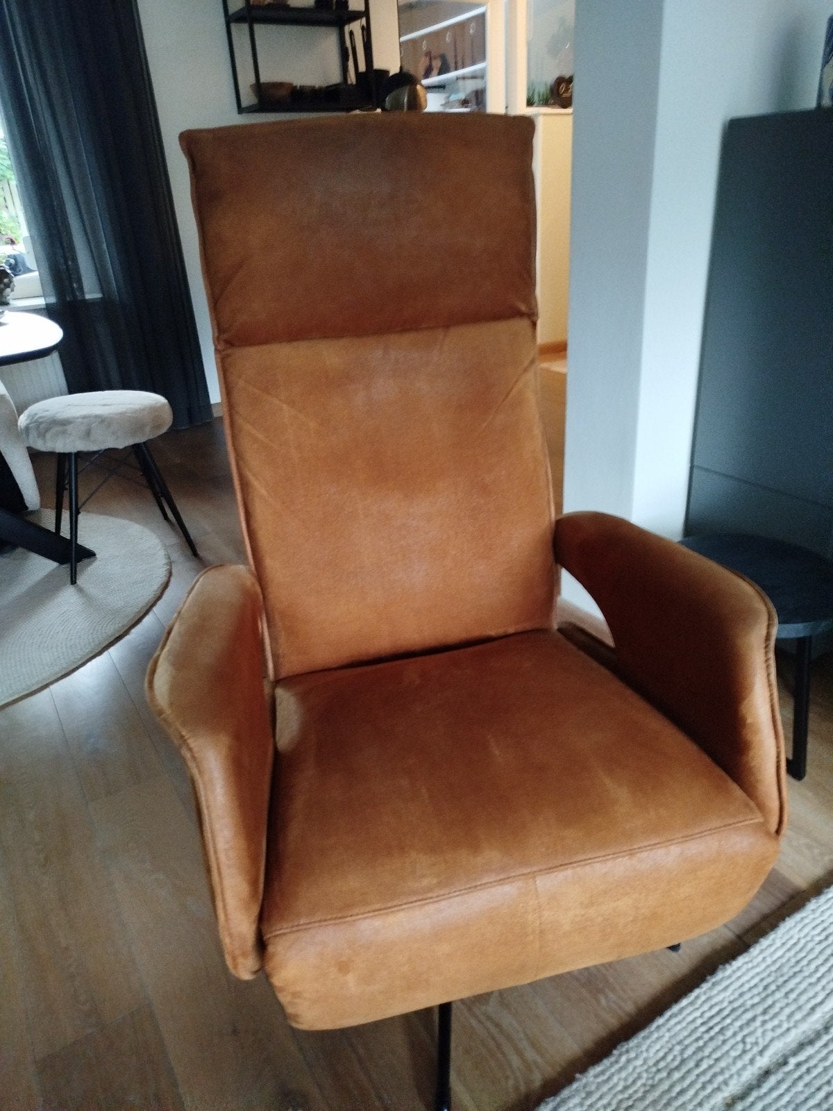 relaxfauteuil, Ophalen, Modern, Comfortabel, Bruin, Zo goed als nieuw