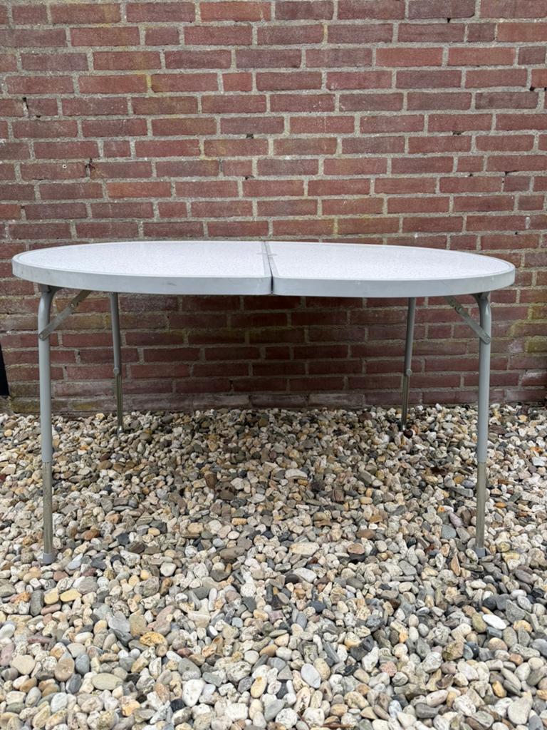 Crespo ovale kampeertafel verstelbaar, Ophalen, Gebruikt, Campingtafel