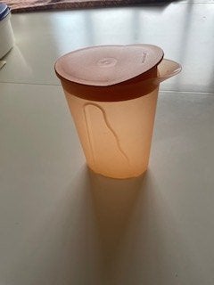Tupperware, Ophalen, Beker of Kan, Oranje, Met deksel