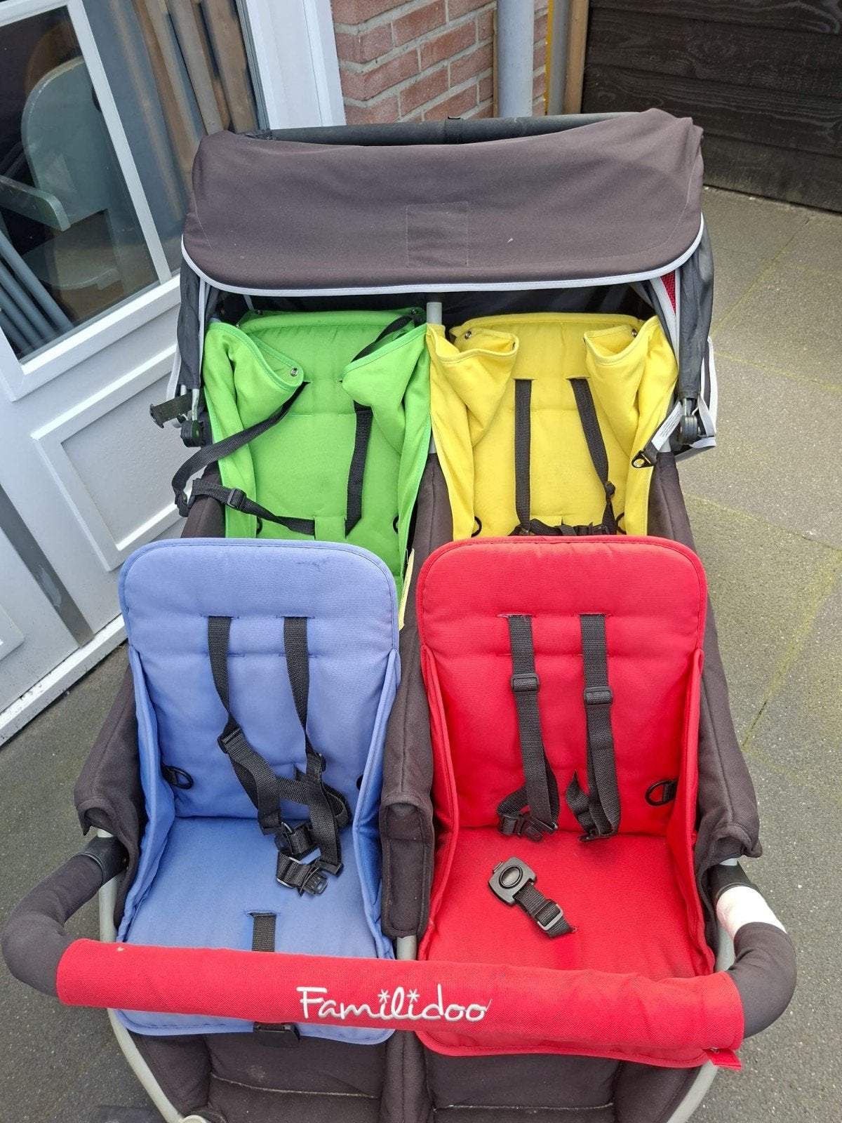 Familiedoo  vierling wagen, Ophalen, Gebruikt, Kinderwagen of Buggy