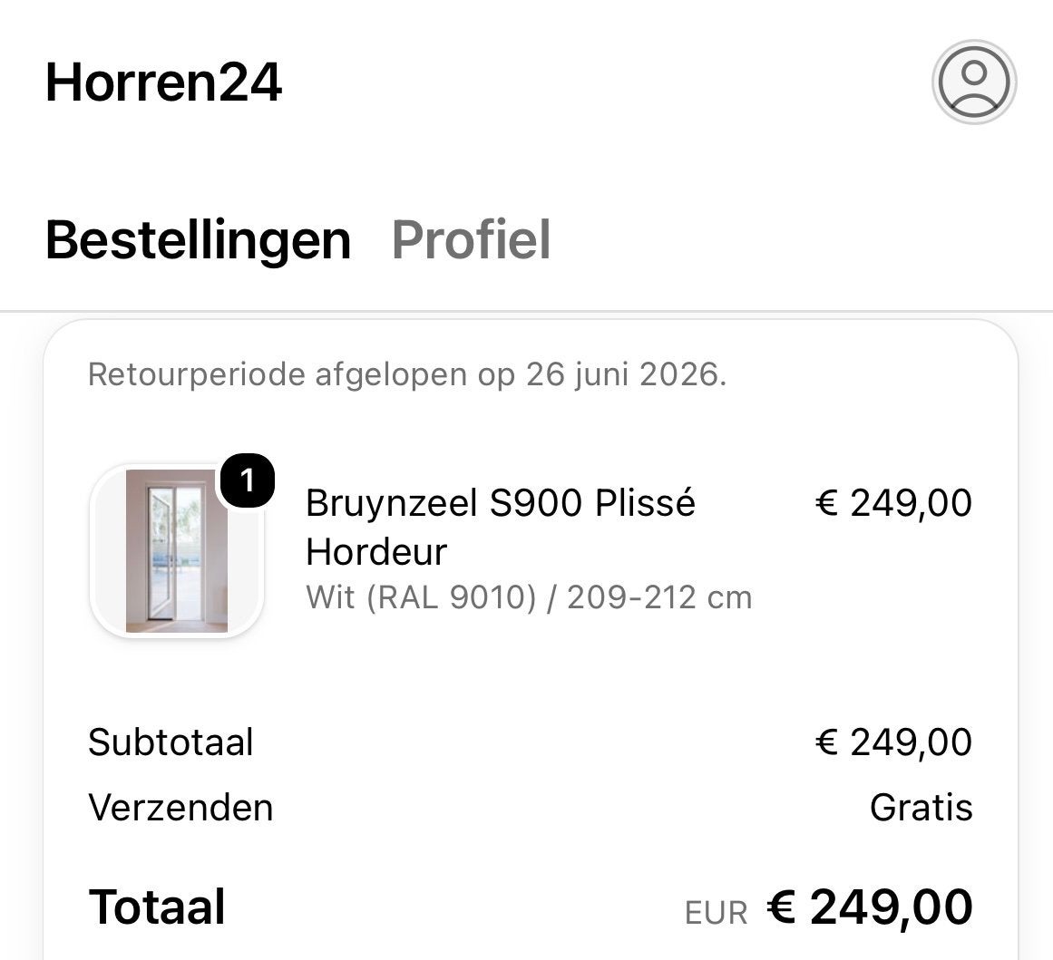 Plissé hor voor deuren S900 Serie afm. hoogte 209-212 nieuw, Ophalen, 80 tot 100 cm, Hordeur, Nieuw