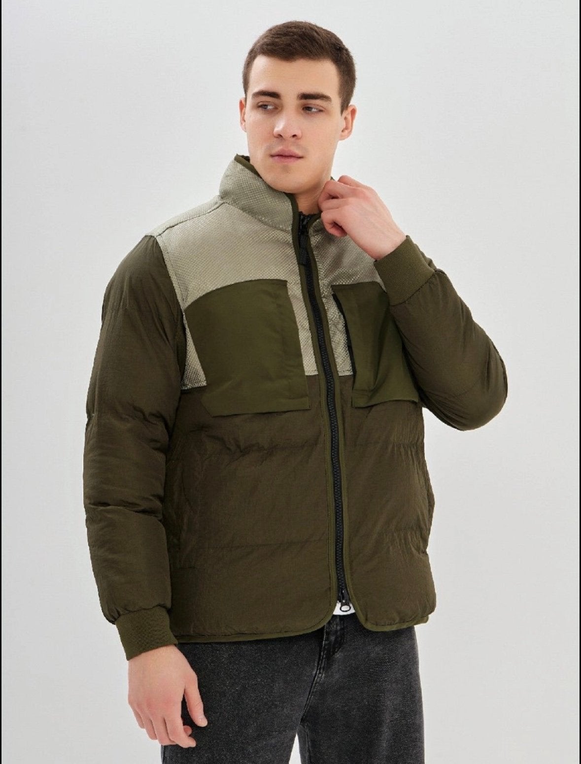 STONE ISLAND WINTERJAS GROEN ZILVER  NYLON HEREN L NP €945, Ophalen of Verzenden, Nieuw, Maat 52/54 (L), Groen