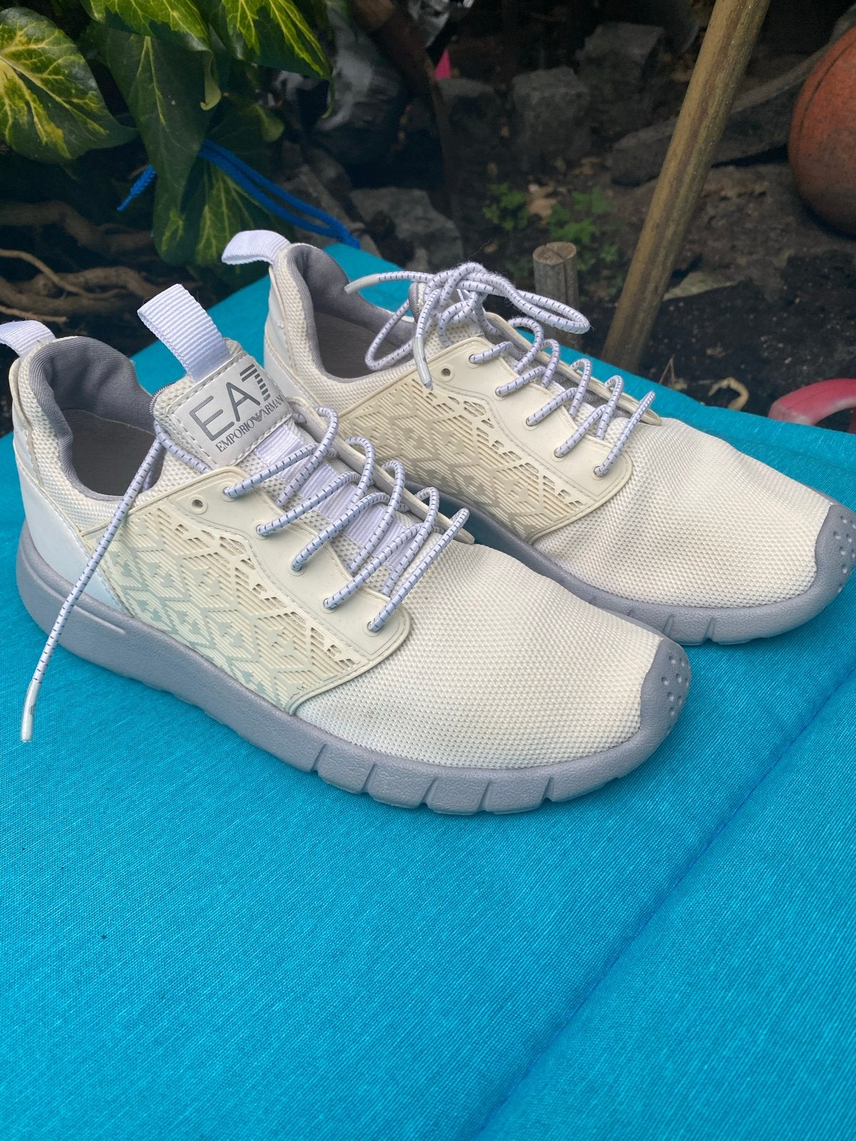 EA7 Emporio Armani sneakers - 2x gedragen maat 37, Ophalen of Verzenden, Zo goed als nieuw, Wit, Sneakers of Gympen