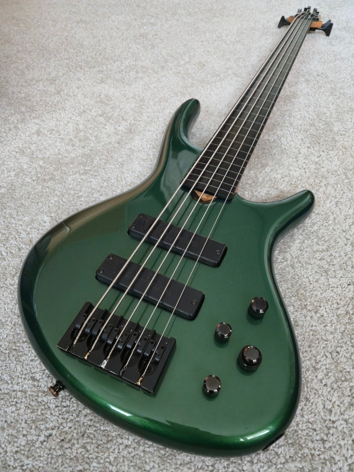 Roscoe Century Standard 5-snarige fretloze basgitaar, Ophalen, Gebruikt, Elektrisch, 5-snarig