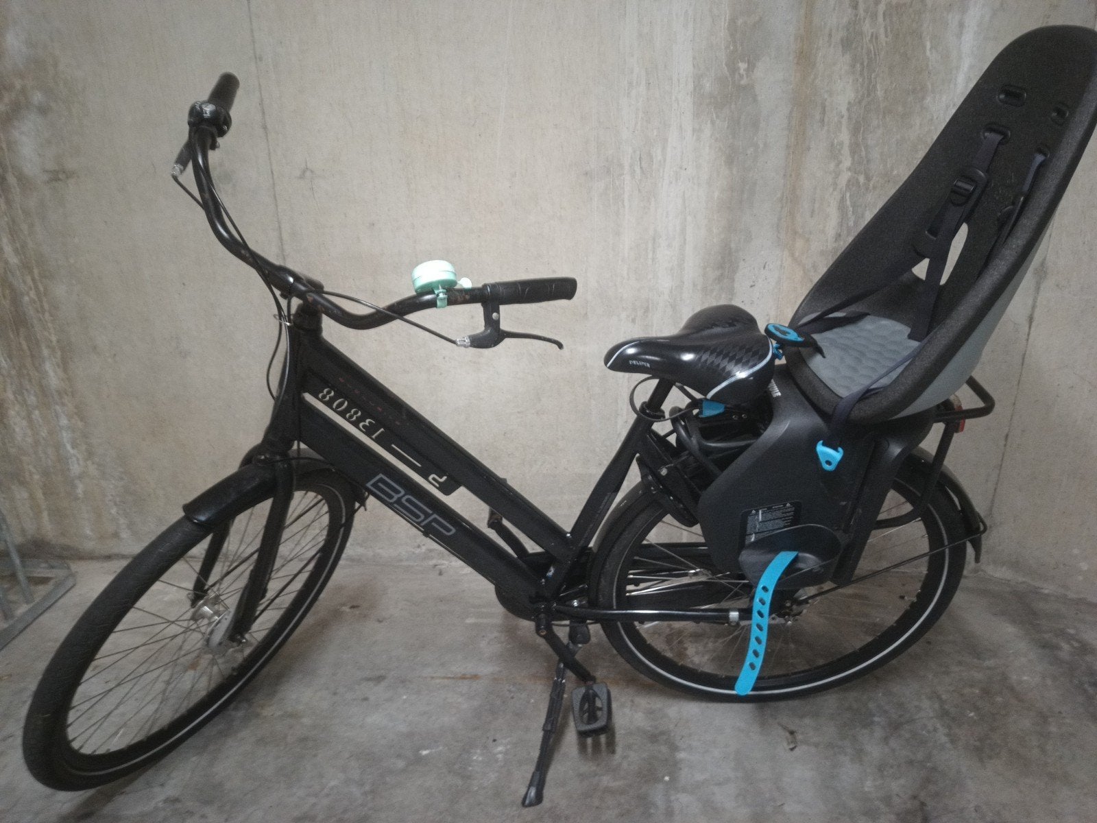 Damesfiets met kinderzitje, Terugtraprem, Ophalen, Overige merken, 53 tot 56 cm