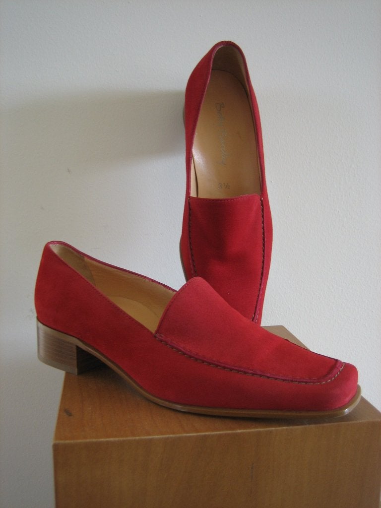 Nieuwe rode suede schoen BETTY BARCLAY 36-37 snazzeys, Kleding | Dames, Schoenen, Verzenden, Instappers, Betty Barclay, Nieuw