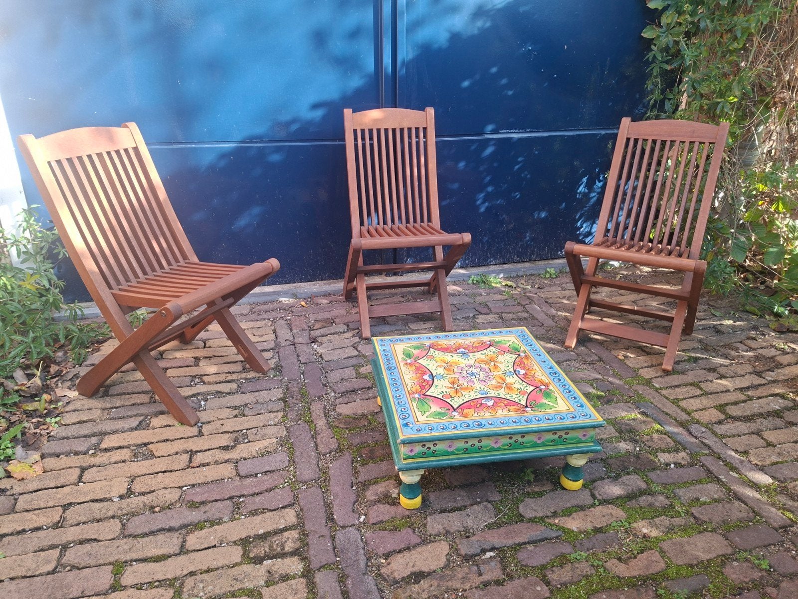 Teakhouten klapstoeltjes met tafeltje voor kinderen, Kinderen en Baby's, Ophalen, Gebruikt, Tafel(s) en Stoel(en)