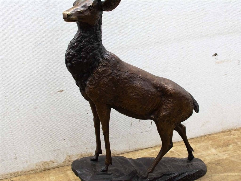 bronzen herten beeld 27462, Ophalen of Verzenden, Gebruikt, Mens