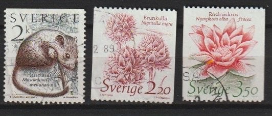 Zweden Michel 1322 + 1324 + 1325, Ophalen of Verzenden, Zweden, Gestempeld