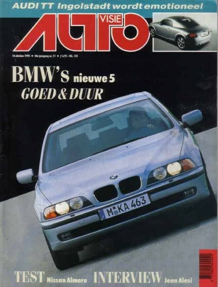 Autovisie 21 1995 : Audi TT - BMW E39 - Porsche 911 - Lancia, Boeken, Auto's | Folders en Tijdschriften, Ophalen of Verzenden