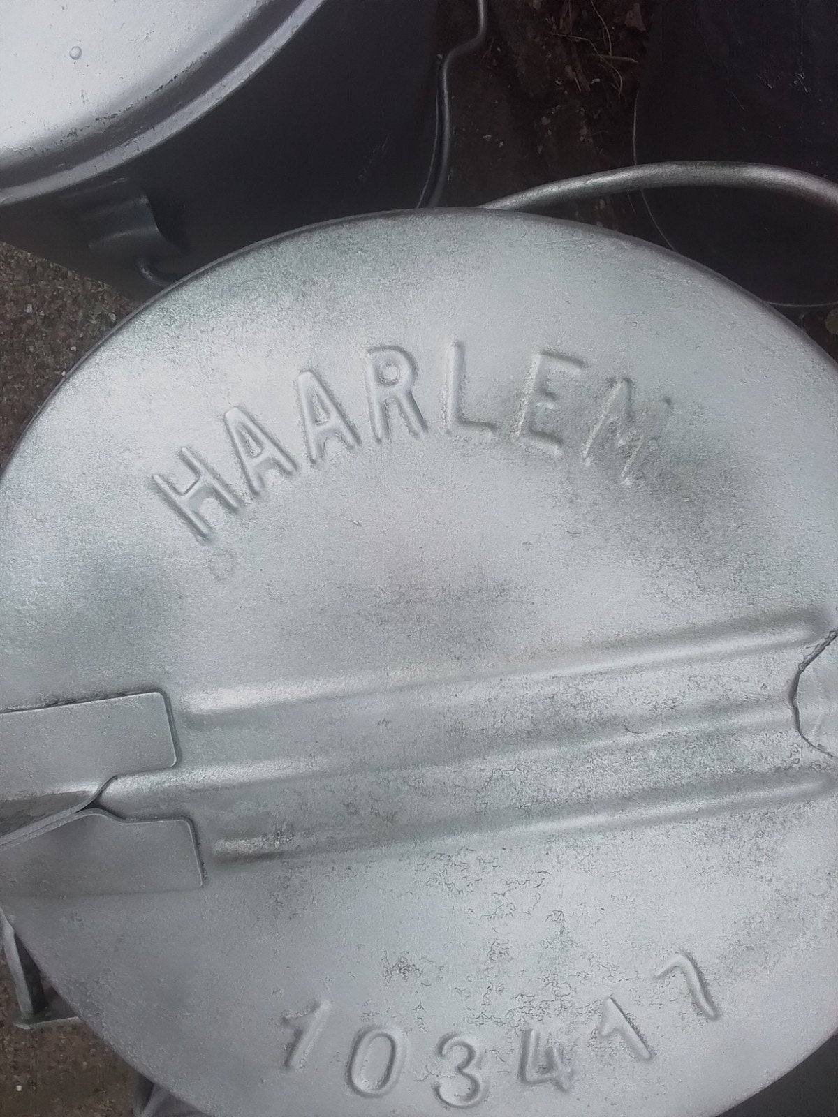 Zinken vuilnisbakken Haarlem en Haarlemmermeer, Ophalen of Verzenden, Gebruikt, Metaal, Minder dan 50 cm