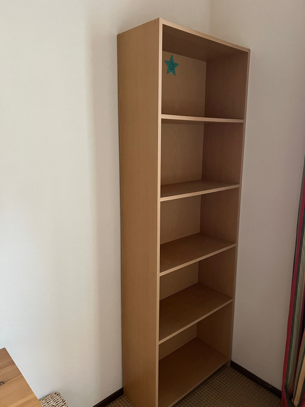Houten Boekenkast met 5 Planken - Gebruikt, Ophalen, Met plank(en), Gebruikt, 200 cm of meer
