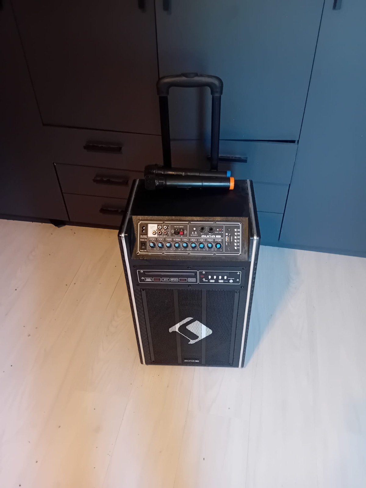 Auna Pro Karaoke Set met Microfoons en Trolley, Ophalen, Zo goed als nieuw, Complete set