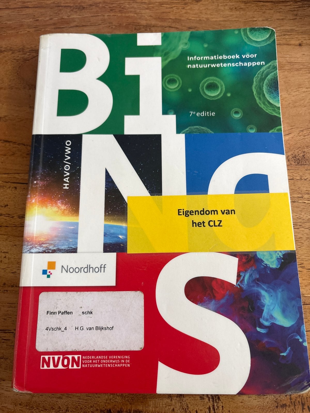 BiNaS HAVO/VWO 7e editie - Informatieboek natuurwetenschappe, Boeken, Schoolboeken, Ophalen of Verzenden, Gelezen, HAVO, Biologie