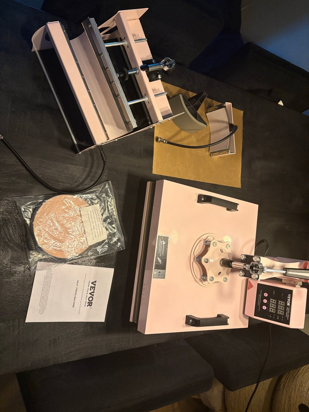 Vevor Heat Press Machine - Roze 5-in-1 Hittepers, Roze, Overige thema's, Zo goed als nieuw, Machine
