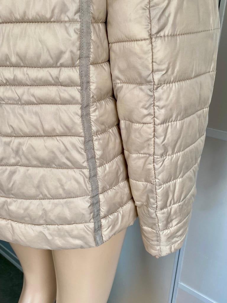 i352 Puffer maat 42=L tussenjas jas gewatteerde jack beige, Ophalen of Verzenden, Zo goed als nieuw, Maat 42/44 (L), Beige