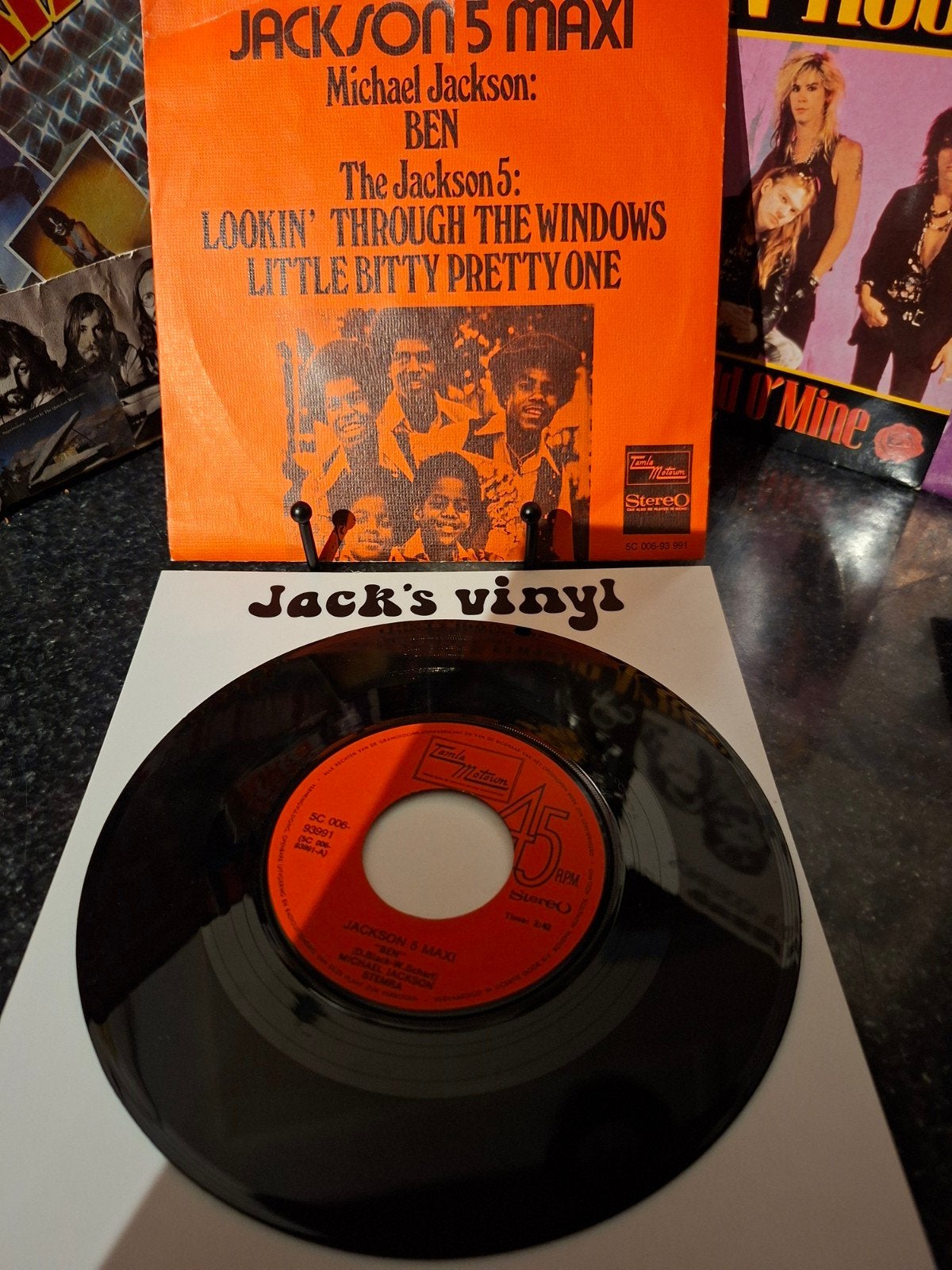 Jackson 5 Maxi Single - Ben / Lookin' Through the   1972, Gebruikt, 7 inch, Ophalen of Verzenden, Fotohoes