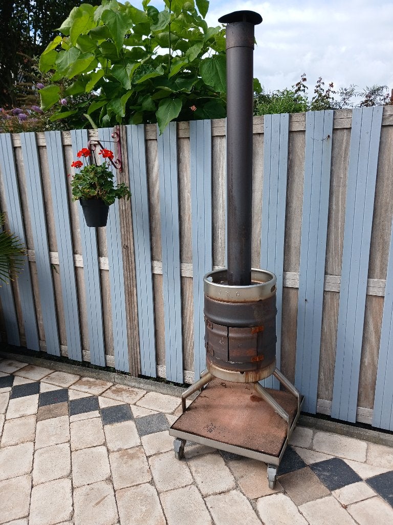 Houtkachel RVS, Tuin en Terras, Ophalen, Gebruikt
