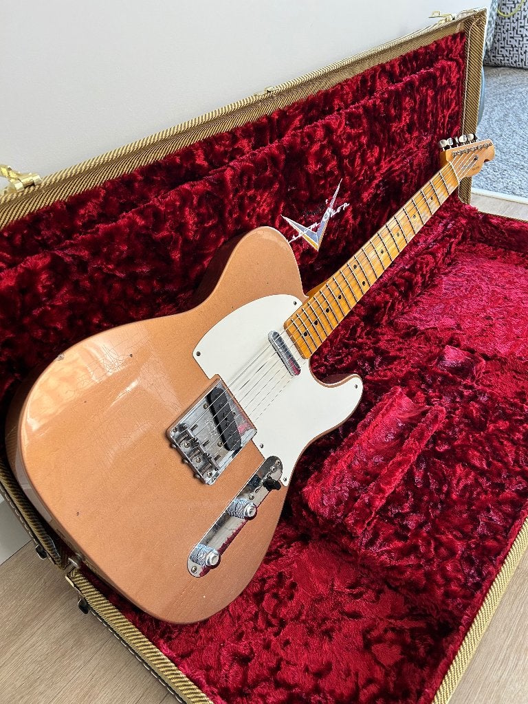 Fender Custom Shop 1955 Telecaster Journeyman Relic Copper, Muziek en Instrumenten, Ophalen, Gebruikt, Solid body, Fender