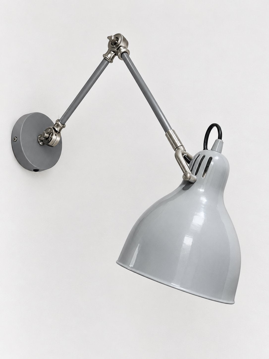 Moderne Grijze Wandlamp met Verstelbare Arm - E27 Fitting, Huis en Inrichting, Ophalen, Grijs, E27 (groot), Verstelbaar