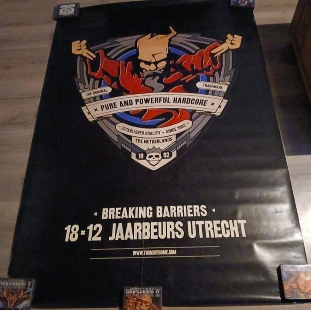 Thunderdome Breaking Barriers abri poster, Ophalen of Verzenden, Gebruikt, A1 t/m A3