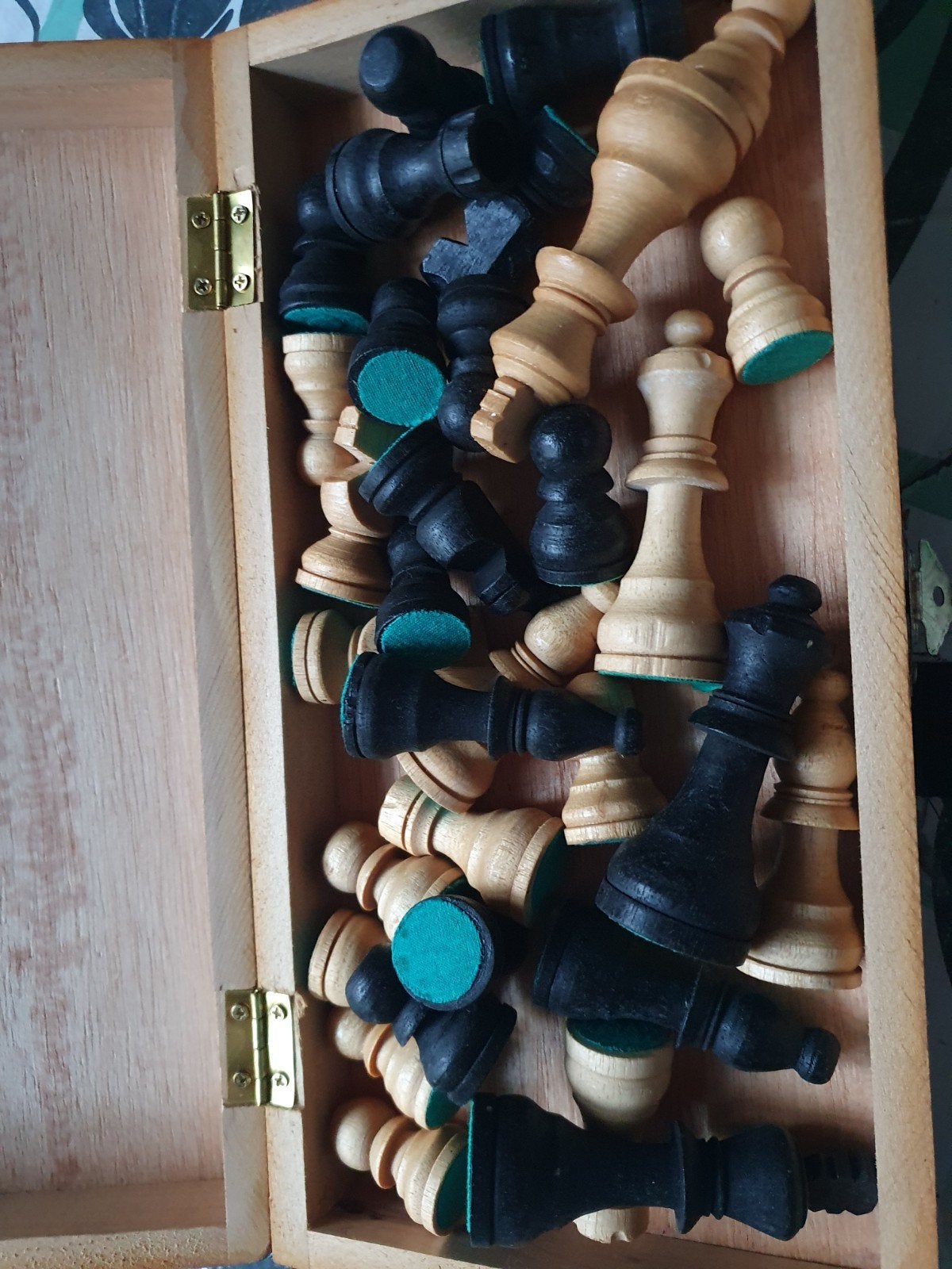 Houten Schaakbord met Complete Stukken, Gebruikt, Een of twee spelers, Kids'n Wood, Ophalen of Verzenden