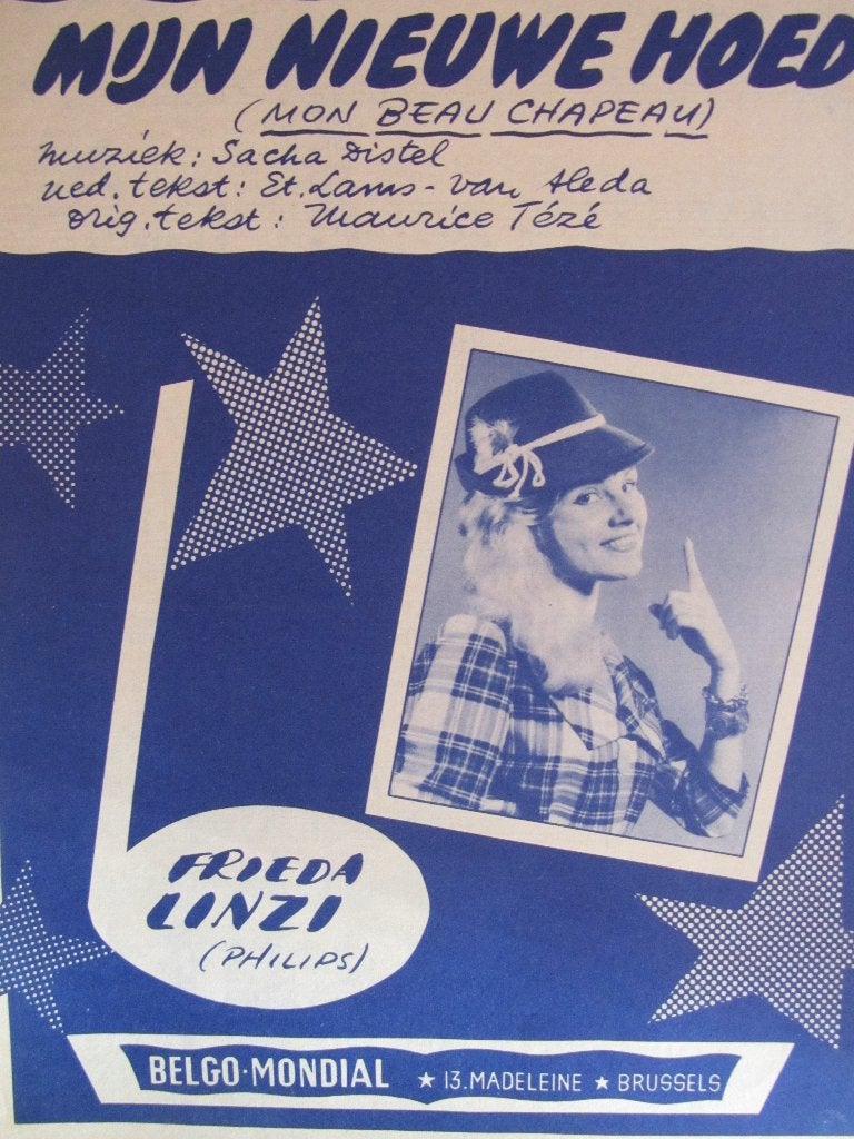 MIJN NIEUWE HOED **Oude Bladmuziek uit 1960**, Ophalen of Verzenden, Gebruikt, Artiest of Componist, Overige genres