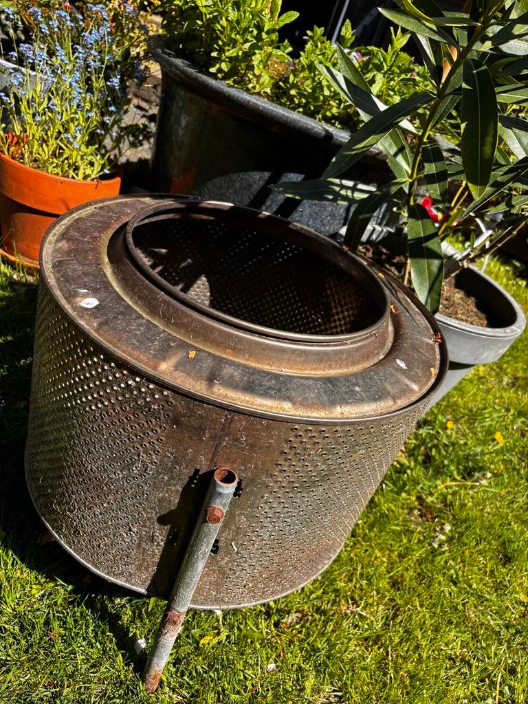 Wasmachine trommel vuurkorf, Ophalen, Gebruikt