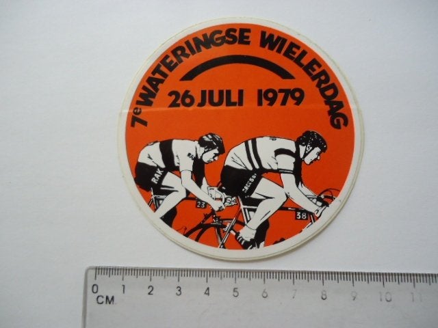 sticker 1979 Wateringse wielerdag wielrennen wateringen oud, Verzenden, Zo goed als nieuw