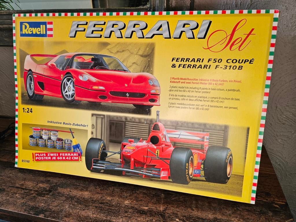 Nieuw Revell Ferrari F50 Coupé & F-310B Modelbouw Set, Ophalen of Verzenden, Groter dan 1:32, Auto, Revell