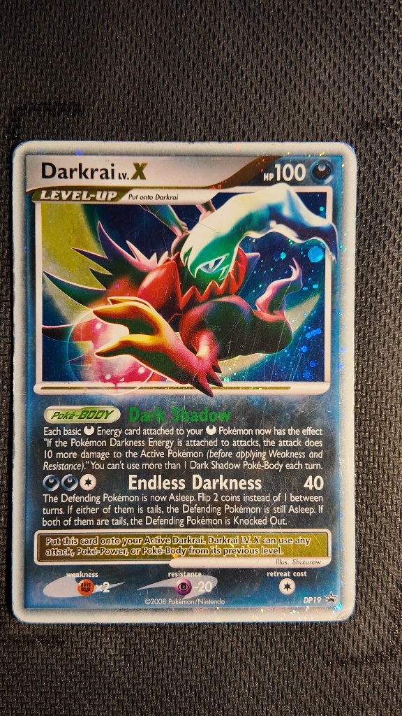 Darkrai LV.X DP19 DP Black Star Promos | Pokemon kaart, Ophalen, Zo goed als nieuw, Losse kaart, Foil