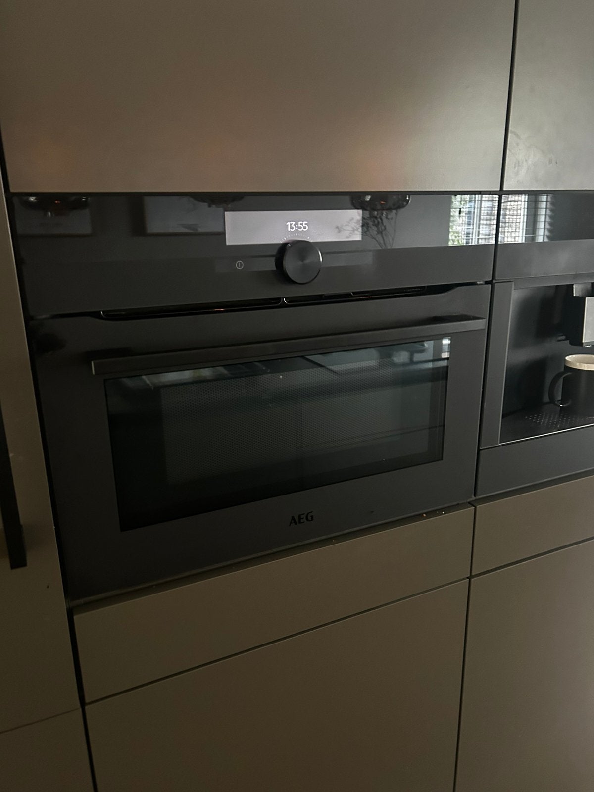 AEG KMK968000T CombiQuick inbouwoven mat zwart, Ophalen, Gebruikt, AEG, Combi-oven