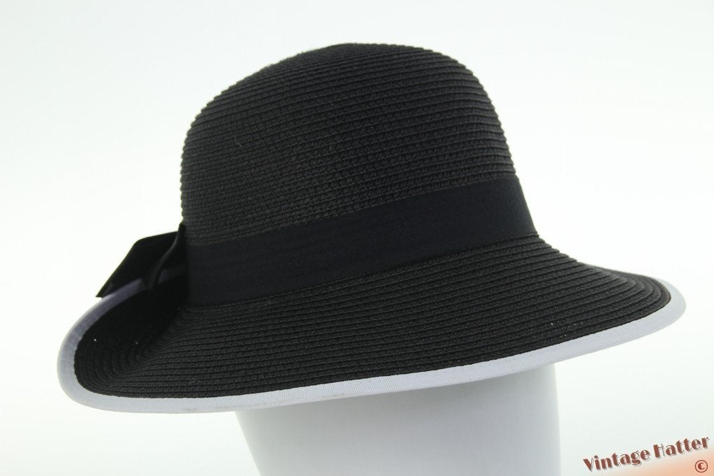 Visor-achtige zomerhoed Mlle Citron zwart 54-57 nieuw 1 size, Hoed, Mademoiselle Citron, Nieuw, One size fits all