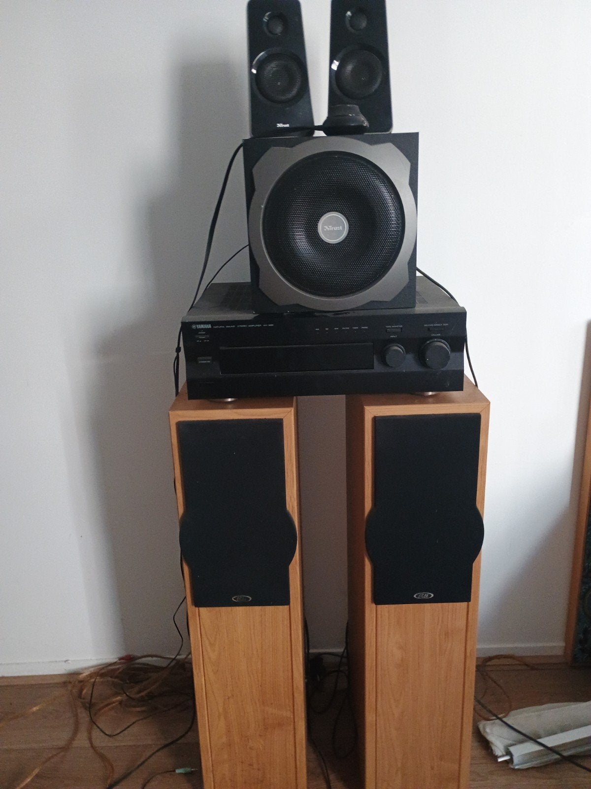 Yamaha AX-396 versterker met Eltax Liberty 5+ speakers, Gebruikt, Losse componenten, Speakers, Ophalen