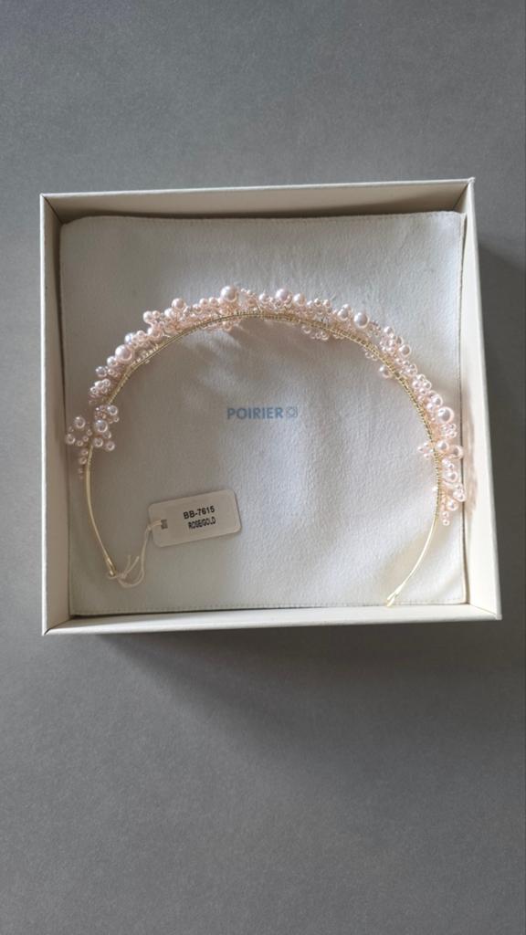Poirier Tiara Diadeem BB-7615 Rose/Goud, Kleding | Dames, Trouwkleding en Trouwaccessoires, Nieuw, Ophalen of Verzenden, Accessoires