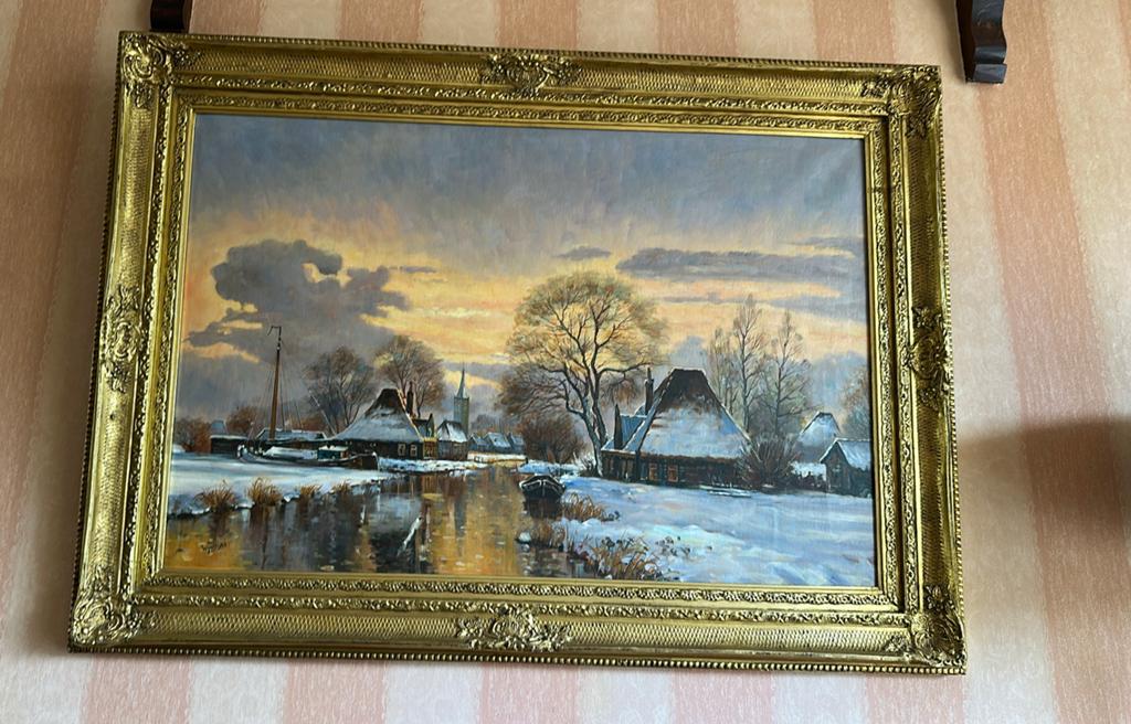 Schilderij wijnbrand, Ophalen