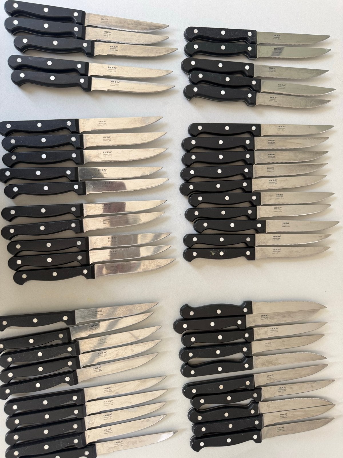 50 IKEA Steakmessen – horeca / camping / feestje, Ophalen of Verzenden, Gebruikt, Rvs of Chroom