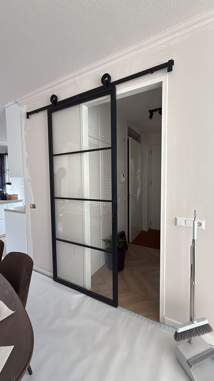MOET WEG Pertura stalen schuifdeur – helder glas 100x215, Doe-het-zelf en Verbouw, 215 cm of meer, Binnendeur, Ophalen of Verzenden